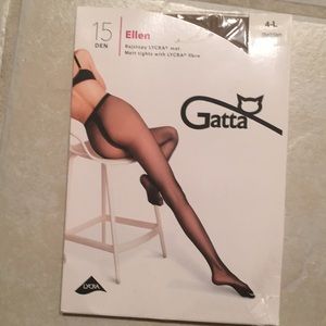 Thin golden nude invisible tights